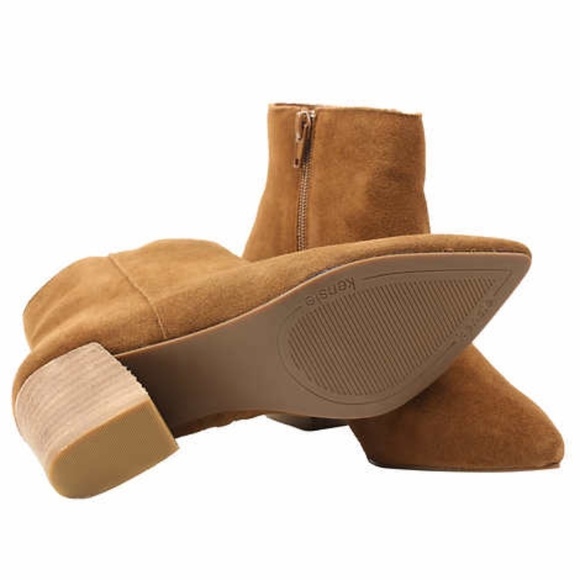 New Womens Kensie Ankle Booties Boots Brown - Picture 4 of 15